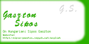 gaszton sipos business card